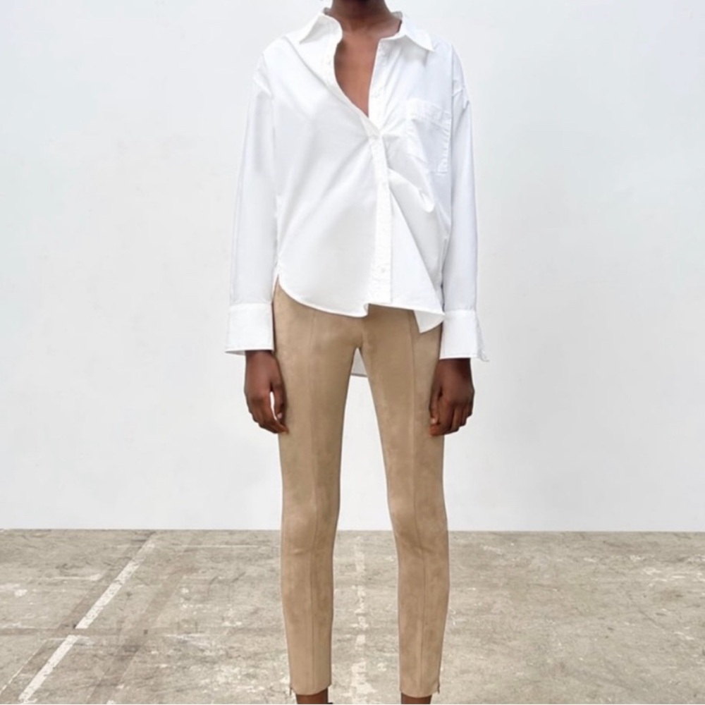 Zara suade crop legging